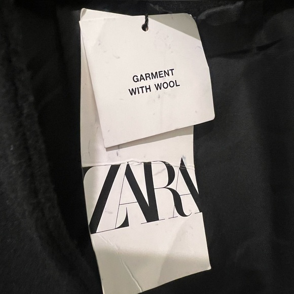ZARA oversized wool black bomber jacket - Picture 9 of 12
